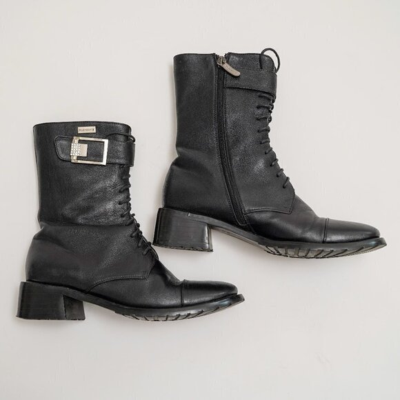 PLAYBOY Shoes - Vintage 1970's PLAYBOY Zip & Lace-Up Ankle Boots